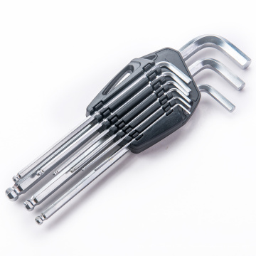 9pcs multi bike bicycle repair hand tool kit metric L sharpe extra long arm ball point head allen hex hexagon key wrench set